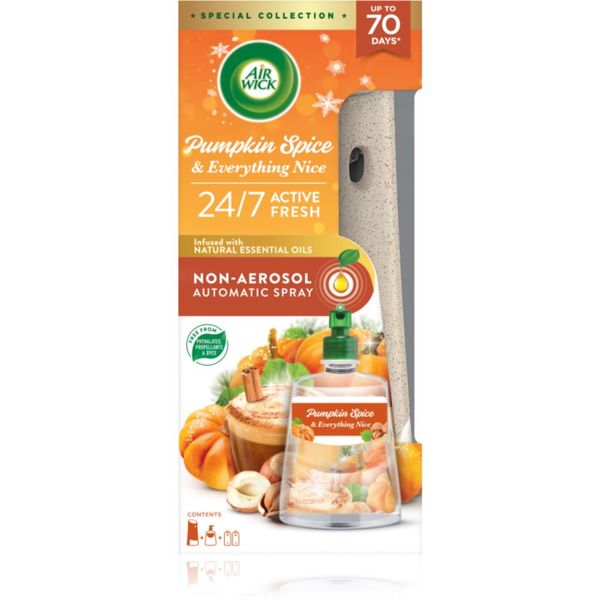 Air Wick Air Wick Active Fresh Pumpkin Spice & Everything Nice automatski osvježivač zraka s punjenjem 228 ml