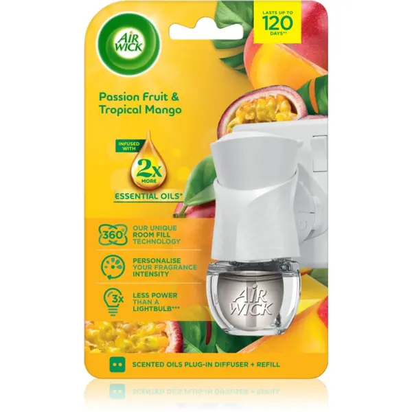 Air Wick Air Wick Electric Passion Fruit & Tropical Mango električni osvježivač zraka s punjenjem 199 ml