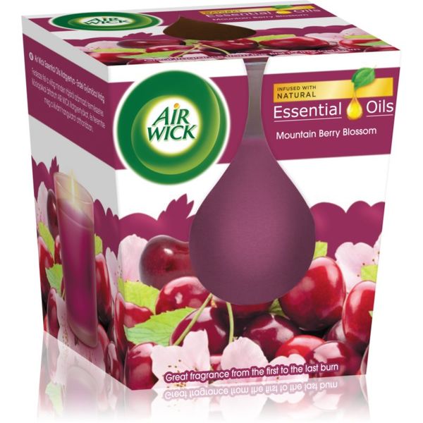 Air Wick Air Wick Essential Oil Mountain Berry Blossom mirisna svijeća 105 g