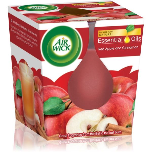 Air Wick Air Wick Essential Oil Red Apple & Cinnamon mirisna svijeća 105 g
