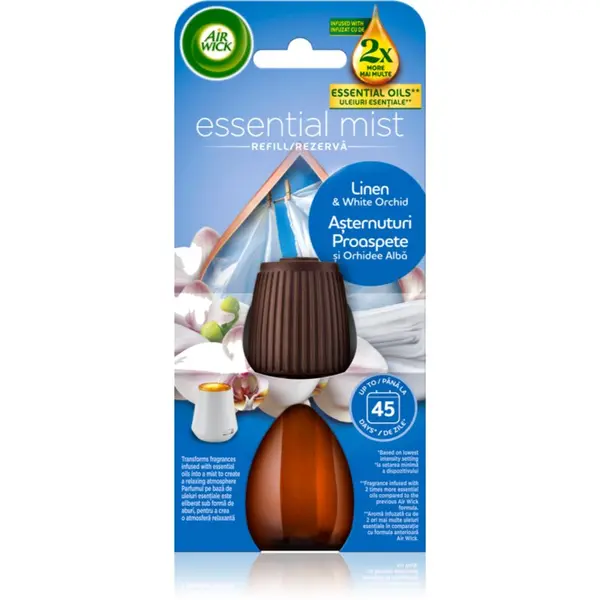 Air Wick Air Wick Essential Oils Linen & White Orchid punjenje za aroma difuzer 20 ml