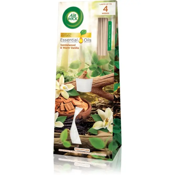 Air Wick Air Wick Essential Oils Sandalwood & Warm Vanilla aroma difuzer s punjenjem 30 ml