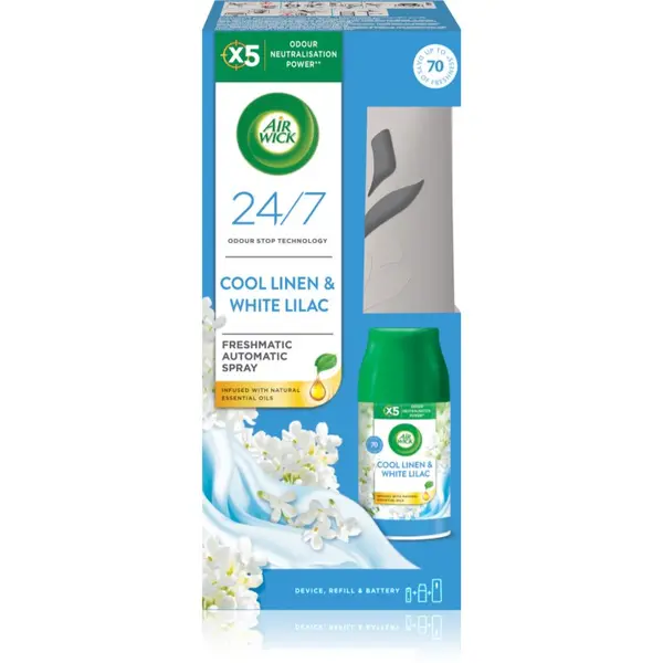 Air Wick Air Wick Freshmatic Cool Linen & White Lilac automatski osvježivač zraka s punjenjem 250 ml