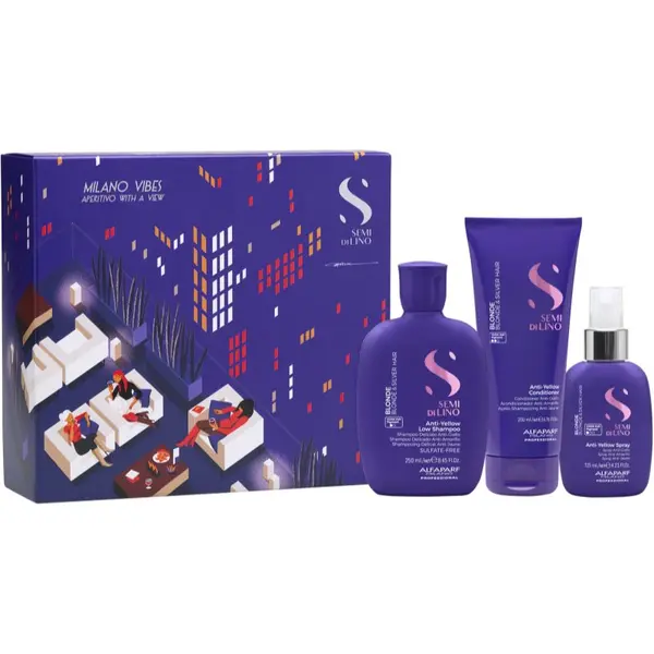 Alfaparf Milano Alfaparf Milano Semi di Lino Blonde Holiday Kit poklon set za plavu i kosu s pramenovima 3 kom