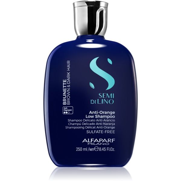 Alfaparf Milano Alfaparf Milano Semi di Lino Brunette šampon za toniranje za neutralizaciju bakrenih podtonova 250 ml