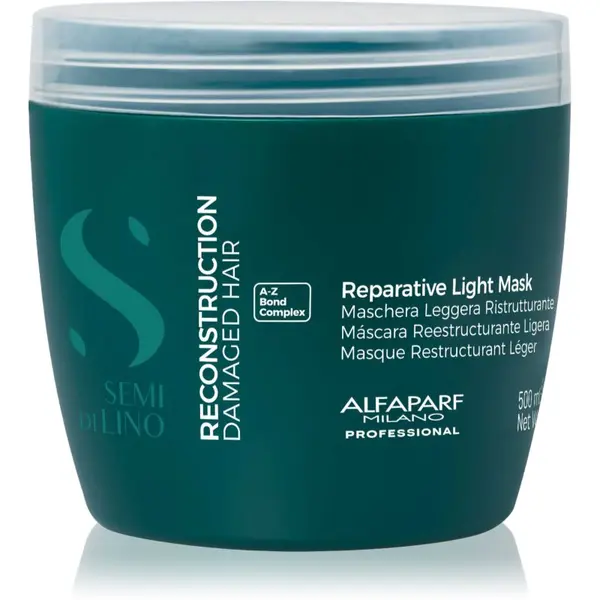 Alfaparf Milano Alfaparf Milano Semi di Lino Reconstruction Reparative Light Mask regenerirajuća maska za oštećenu kosu za nježnu kosu 500 ml