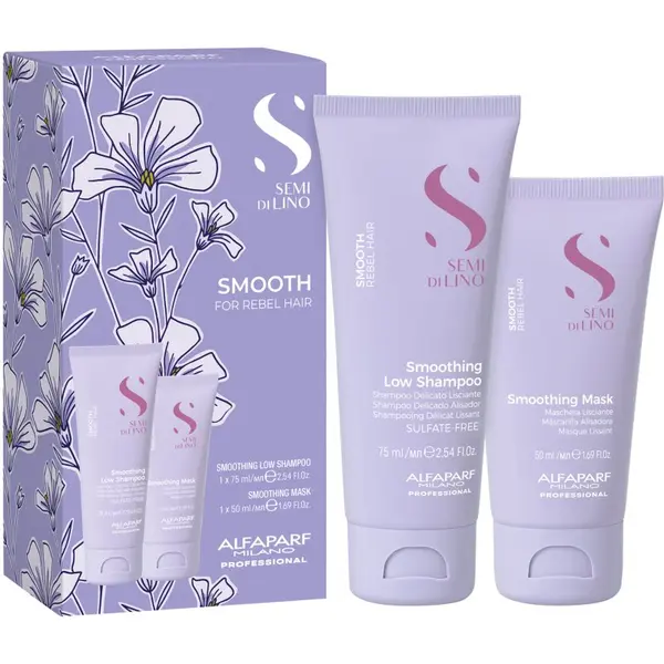 Alfaparf Milano Alfaparf Milano Semi di Lino Smooth Minisize Kit putni kozmetički set za neposlušnu i anti-frizz kosu