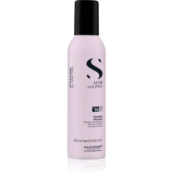 Alfaparf Milano Alfaparf Milano Semi di Lino Style&Care Flexible Mousse pjena za kosu za prirodno učvršćivanje i sjaj kose s UV filterom 250 ml