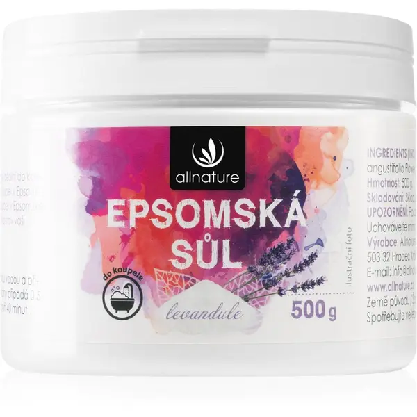 Allnature Allnature Epsom salt Lavender sol za kupku 500 g