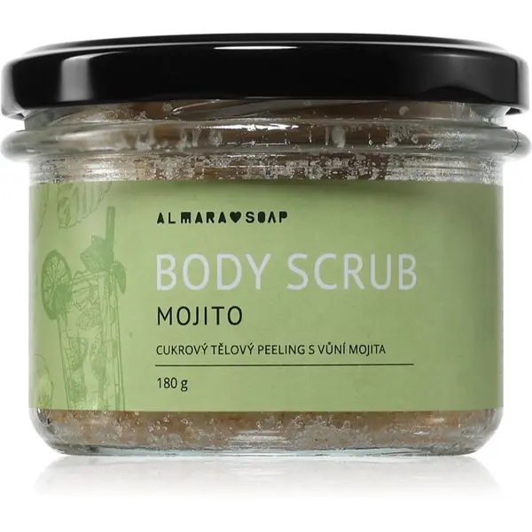 Almara Soap Almara Soap Body Scrub šećerni peeling za tijelo protiv celulita s mirisom Mojito 180 g