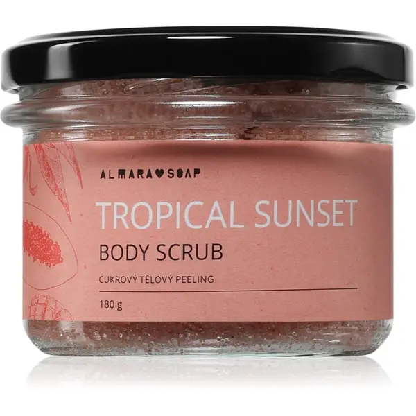 Almara Soap Almara Soap Body Scrub šećerni peeling za tijelo protiv celulita s mirisom Tropical Sunset 180 g