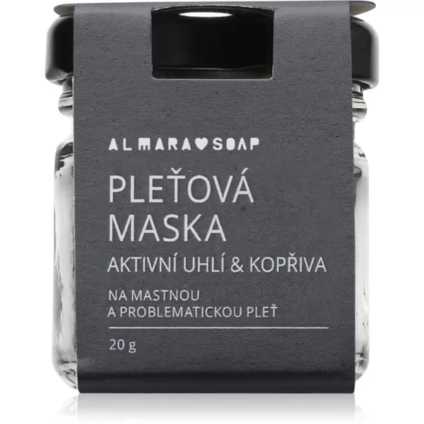 Almara Soap Almara Soap Face Active Charcoal & Nettle maska za lice za masno i problematično lice 20 g