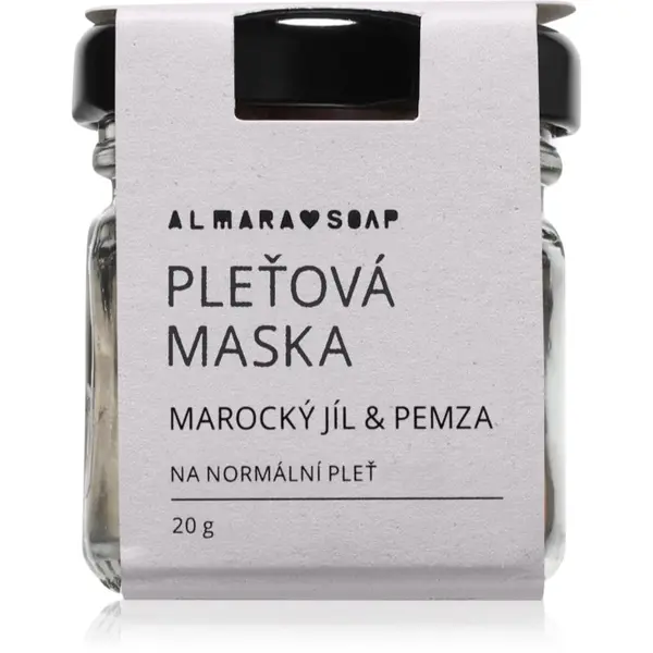 Almara Soap Almara Soap Face Moroccan Clay & Pumice maska za piling lica za normalno lice 20 g