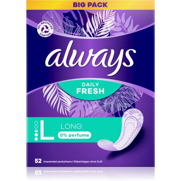 Always Always Daily Fresh Long dnevni ulošci bez parfema 52 kom