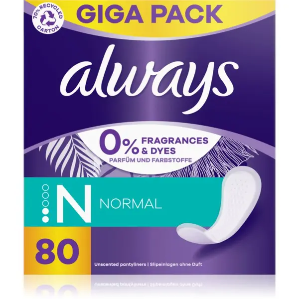 Always Always Daily Fresh Normal dnevni ulošci bez parfema 80 kom