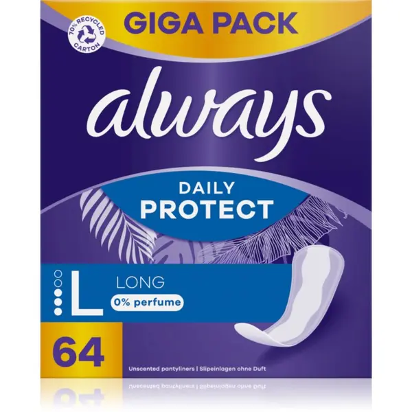Always Always Daily Protect Long dnevni ulošci bez parfema 64 kom