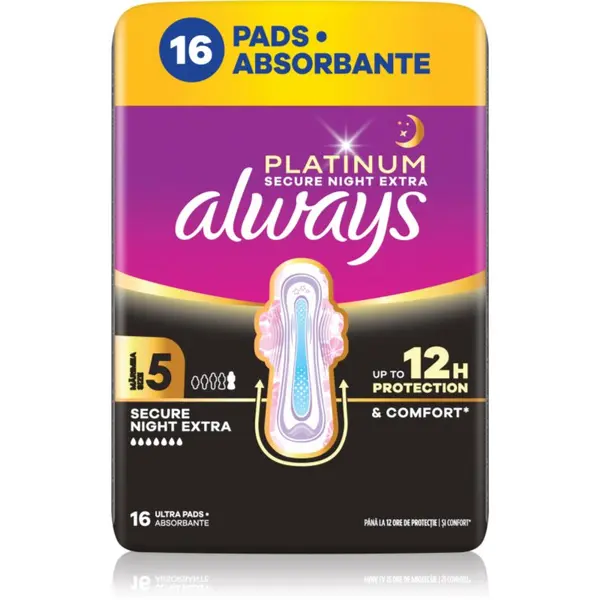 Always Always Platinum Night Extra Size 5 ulošci za noć 16 kom