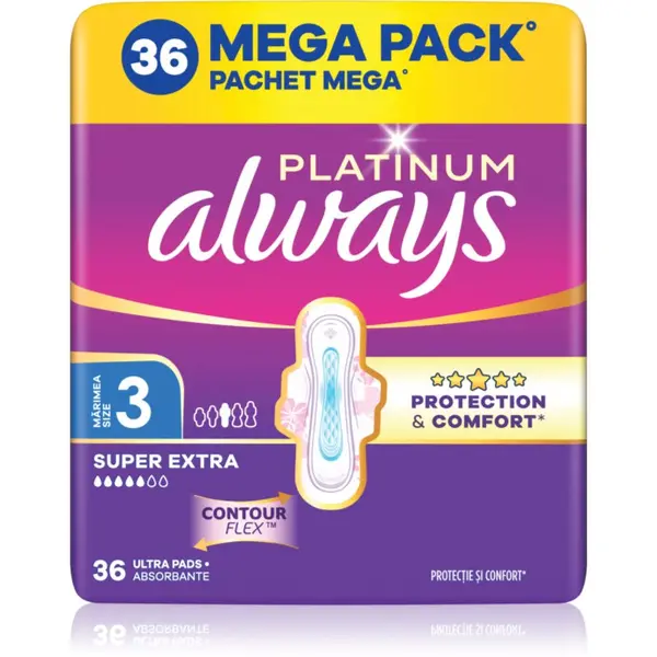 Always Always Platinum Super Extra Size 3 ulošci s krilima 36 kom