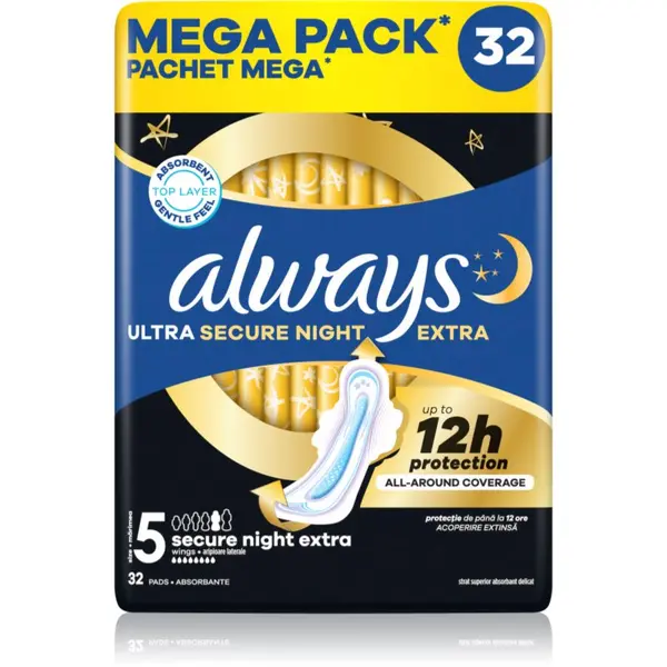 Always Always Ultra Secure Night Extra Size 5 ulošci za noć 32 kom
