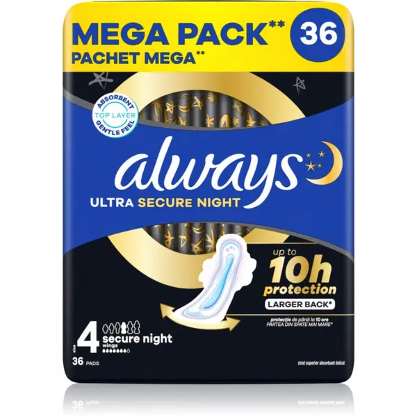 Always Always Ultra Secure Night Size 4 ulošci za noć 36 kom