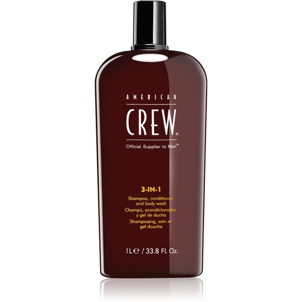 American Crew American Crew Hair & Body 3-IN-1 šampon, regenerator i gel za tuširanje 3 u 1 za muškarce 1000 ml