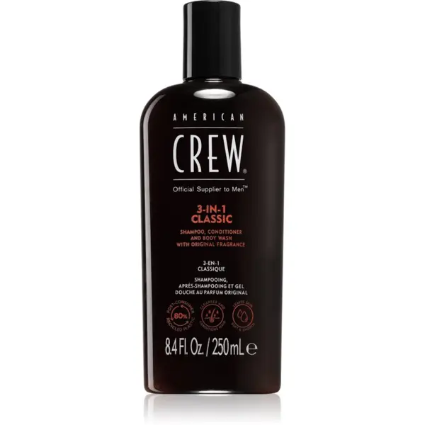 American Crew American Crew Hair & Body 3-IN-1 šampon, regenerator i gel za tuširanje 3 u 1 za muškarce 1000 ml
