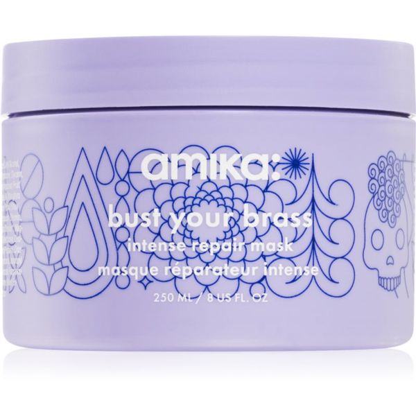 amika amika Bust Your Brass Cool Blonde maska za intenzivnu regeneraciju za plavu i sijedu kosu 250 ml
