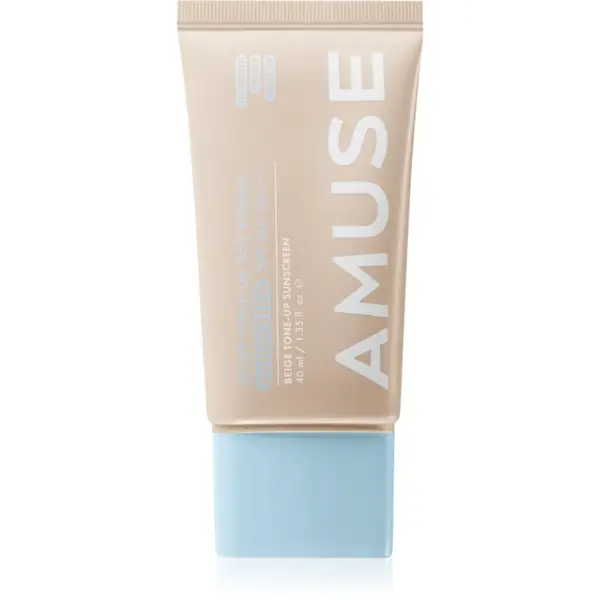 AMUSE AMUSE Beige Tone-Up 365 Vegan Sunscreen fluid za toniranje i sunčanje za ujednačavanje tena lica SPF 50+ 40 ml