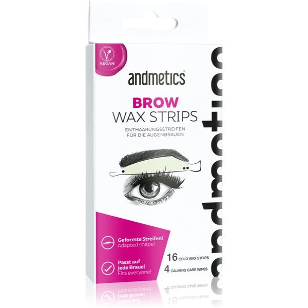 andmetics andmetics Wax Strips Brow traka za depilaciju s voskom za obrve 16 kom