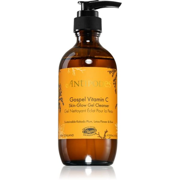 Antipodes Antipodes Gospel Vitamin C Skin-Glow Gel Cleanser posvjetljujući gel za čišćenje s vitaminom C 200 ml