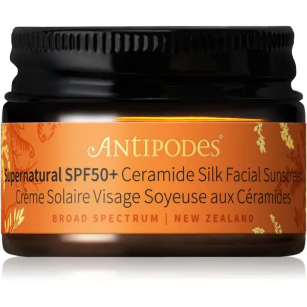 Antipodes Antipodes Supernatural SPF50+ Ceramide Silk Facial Sunscreen zaštitna krema za lice s ceramidima SPF 50+ 15 ml
