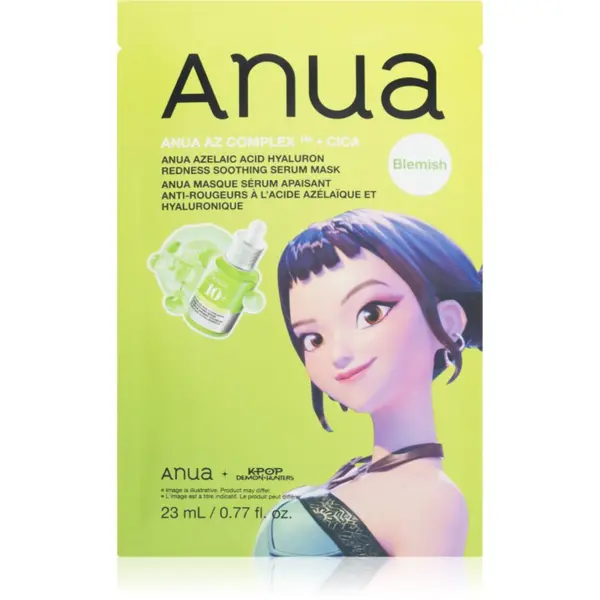 Anua Anua K-Pop Demon Hunters Azelaic Acid Hyaluron Redness Soothing Serum Mask umirujuća sheet maska s hidratantnim učinkom 23 ml