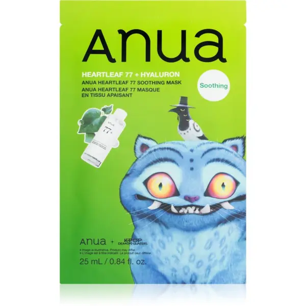 Anua Anua K-Pop Demon Hunters Heartleaf 77% Soothing Mask hidratantna sheet maska s umirujućim djelovanjem 25 ml