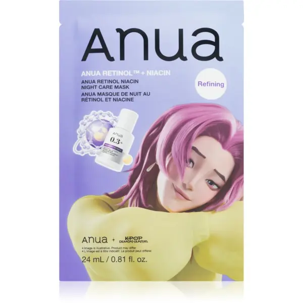 Anua Anua K-Pop Demon Hunters Retinol Niacin Night Care Mask noćna maska za regeneraciju kože lica za bore 24 ml