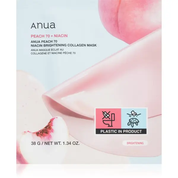 Anua Anua Peach 70% Niacin Brightening Collagen Mask posvjetljujuća maska za lice s kolagenom 1 kom