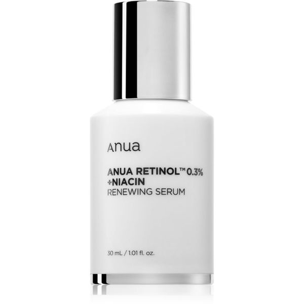 Anua Anua Retinol 0.3% + Niacin Renewing Serum noćni obnavljajući serum za proširene pore i bore 30 ml