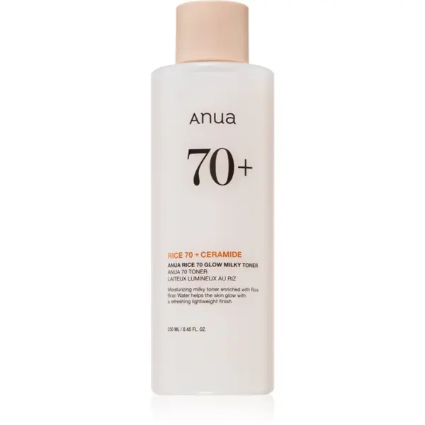 Anua Anua Rice 70+ Glow Milky Toner hidratantni toner za sjaj lica 250 ml