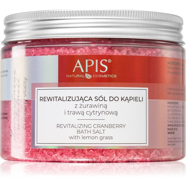 Apis Natural Cosmetics Apis Natural Cosmetics Cranberry Vitality relaksirajuća sol za kupku s mineralima iz mrtvog mora 650 g