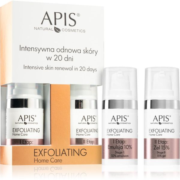Apis Natural Cosmetics Apis Natural Cosmetics Exfoliation Home Care set za intenzivnu regeneraciju i zatezanje lica 2x15 ml