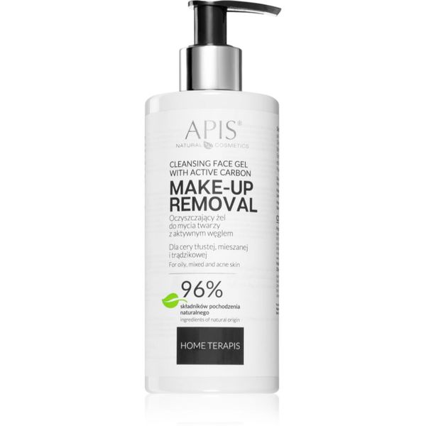 Apis Natural Cosmetics Apis Natural Cosmetics Home TerApis gel za čišćenje s aktivnim ugljenom za masno i problematično lice 300 ml