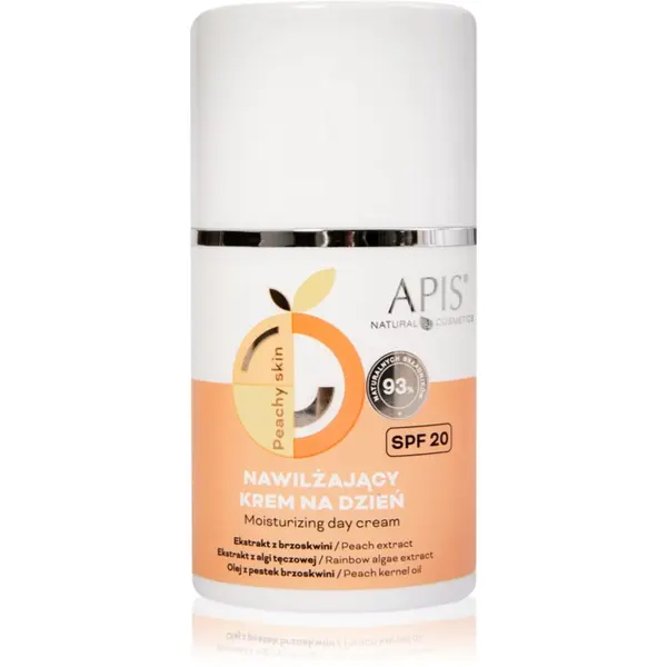 Apis Natural Cosmetics Apis Natural Cosmetics Peachy Skin dnevna krema s hidratantnim učinkom SPF 20 50 ml