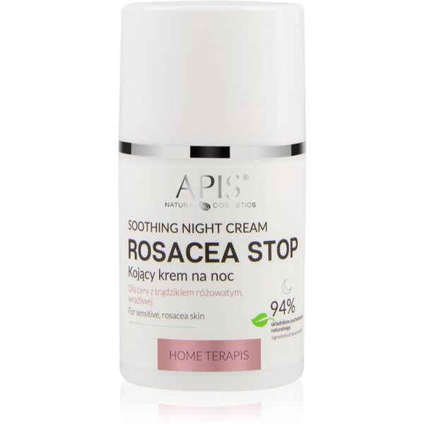 Apis Natural Cosmetics Apis Natural Cosmetics Rosacea-Stop umirujuća noćna krema za osjetljivo lice sklono crvenilu 50 ml