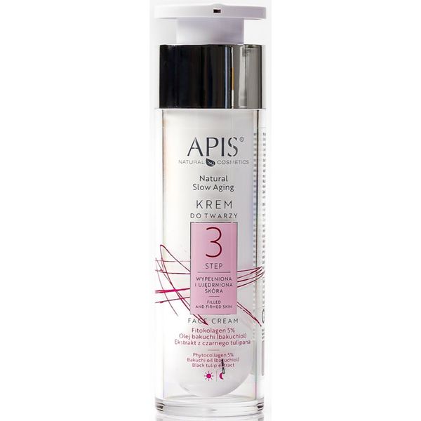 Apis Natural Cosmetics Apis Natural Cosmetics Slow Aging Step 3 krema za zaglađivanje i volumen za zrelu kožu lica 50 ml