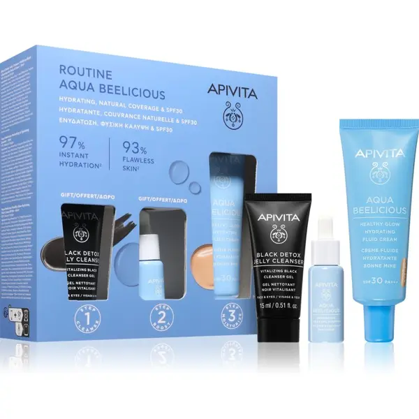 Apivita Apivita Aqua Beelicious Hydrating & Natural Coverage Routine Set set za sjaj i hidrataciju