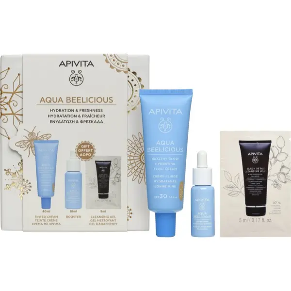 Apivita Apivita Aqua Beelicious Hydration & Natural Coverage Set božićni poklon set za sjaj i hidrataciju