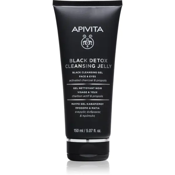 Apivita Apivita Cleansing Black Detox Cleansing Gel gel za čišćenje s aktivnim ugljenom za lice i oči 150 ml