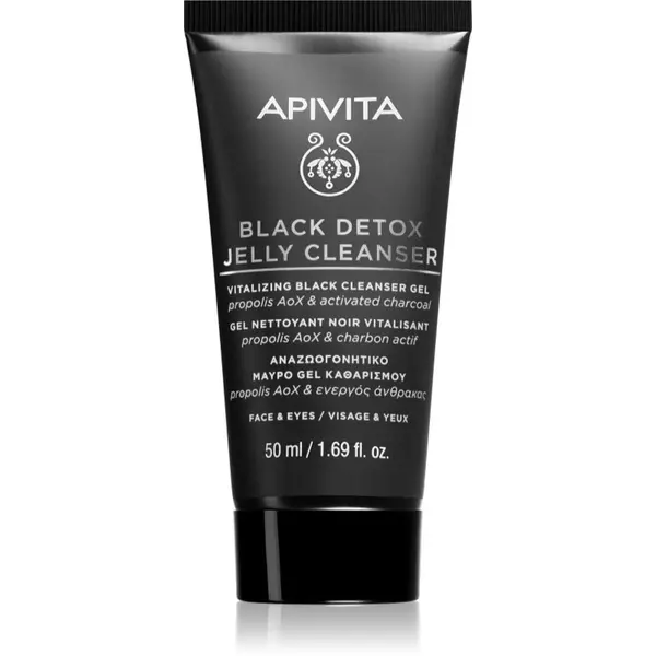 Apivita Apivita Cleansing Black Detox Jelly Cleanser gel za čišćenje s aktivnim ugljenom 50 ml