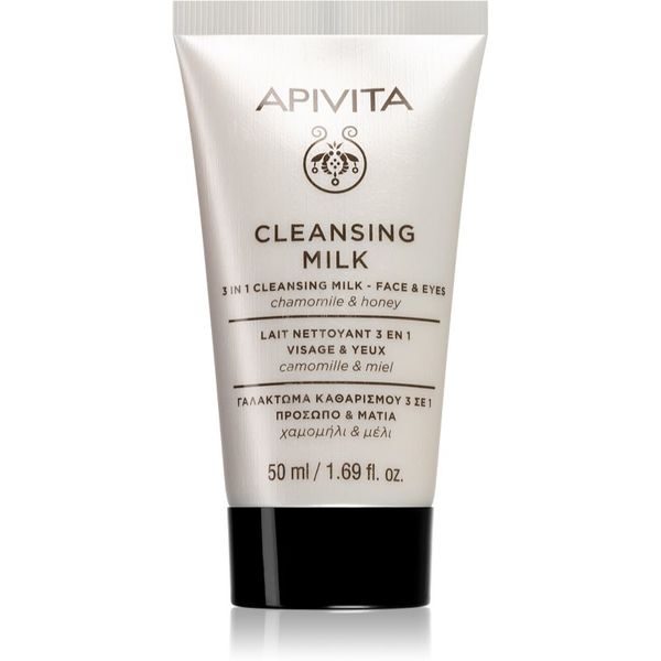 Apivita Apivita Cleansing Chamomile & Honey mlijeko za čišćenje 3 u 1 za lice i oči 50 ml