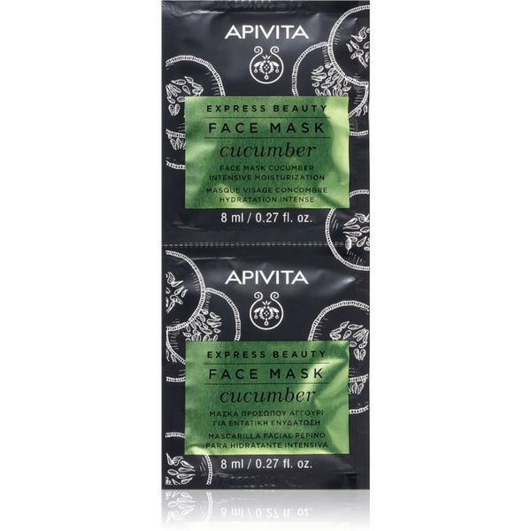 Apivita Apivita Express Beauty Cucumber maska za lice s intenzivnom hidratacijom 2 x 8 ml