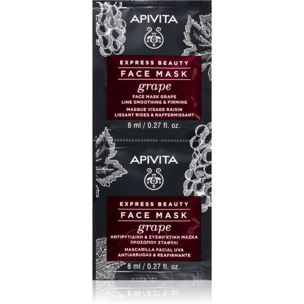 Apivita Apivita Express Beauty Grape maska protiv bora za učvršćivanje lica 2 x 8 ml
